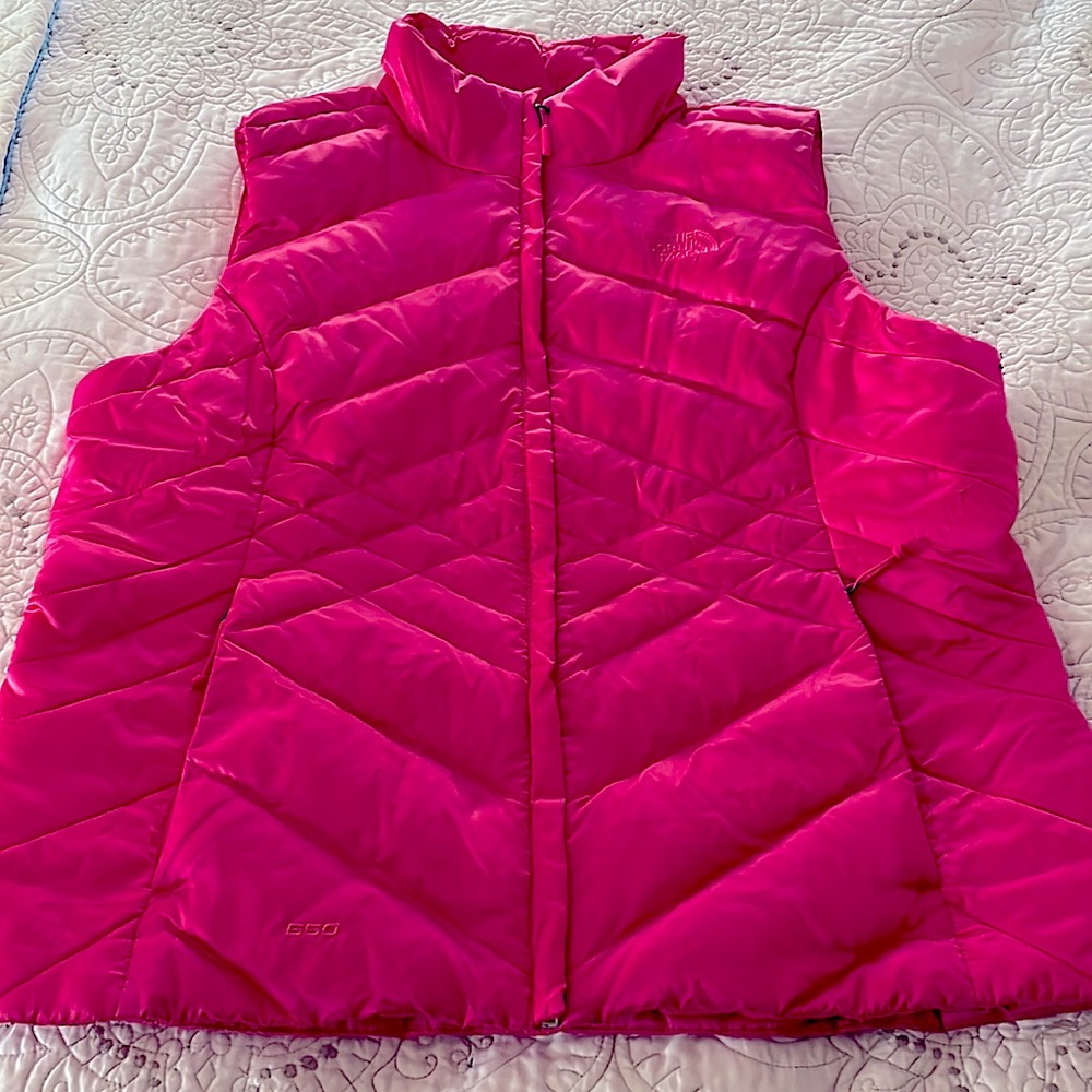 Hot Pink The North Face Puffer Vest